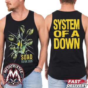 System of a Down Tank Top Exclusive SOAD EU UK 2026 Tour Graphic Apparel for True Rock Fans T-Shirt