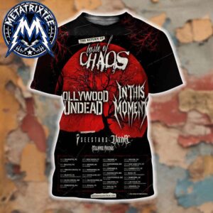 Taste of Chaos The Return Of Tour 2026 Official Poster Begins On September 22 In Charlotte NC Wraps October 26 In Anaheim CA All Over Print Shirt