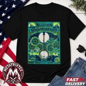 The Avett Brothers Night 2 Poster In Morrison Colorado On July 11 2026 At Red Rocks Amphitheatre Concert Black Short T-Shirt