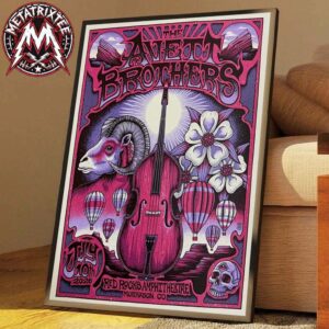 The Avett Brothers Poster Red Rocks Amphitheatre In Morrison Colorado Night 1 On July 10 2026 High-Quality Poster Canvas