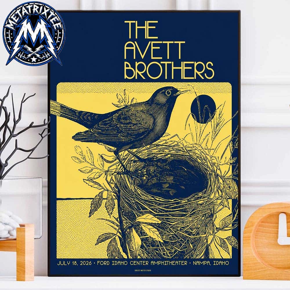 The Avett Brothers Summer Tour Poster 2026 At The Ford Idaho Center Amphitheater In Nampa Idaho On July 18 2026 Gallery-Style Poster Canvas The Avett Brothers Summer Tour Poster 2026 At The Ford Idaho Center Amphitheater In Nampa Idaho On July 18 2026 Gallery-Style Poster Canvas