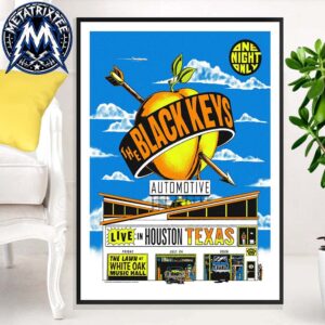 The Black Keys Poster Concert At The Lawn At White Oak Music Hall In Houston On July 24 2026 High-Quality Poster Canvas