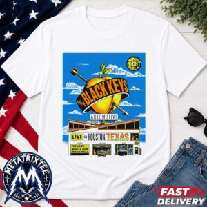 The Black Keys Poster Concert At The Lawn At White Oak Music Hall In Houston On July 24 2026 Short White T-Shirt