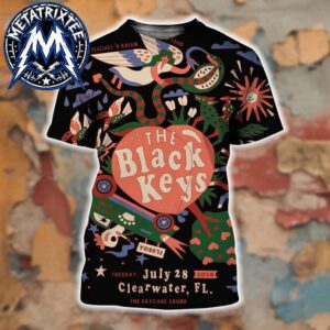 The Black Keys Poster For Peaches N Kream World Tour At The BayCare Sound In Clearwater Florida 26 On July 28 2026 All Over Print Shirt