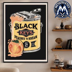 The Black Keys Poster For Peaches N Kream World Tour At The St Augustine Amphitheatre In St Augustine FL July 29 2026 High-Quality Poster Canvas