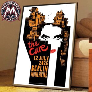 The Cure Live Berlin Night 3 Poster Show Art By Dani Strip At The Parkbuhne Wuhlheide In Germany On July 12 2026 Poster Canvas