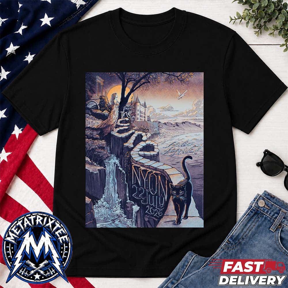 The Cure The Paleo Festival 2026 Poster Show For Nyon Switzerland On July 22 2026 Black T-Shirt The Cure The Paleo Festival 2026 Poster Show For Nyon Switzerland On July 22 2026 Black T-Shirt