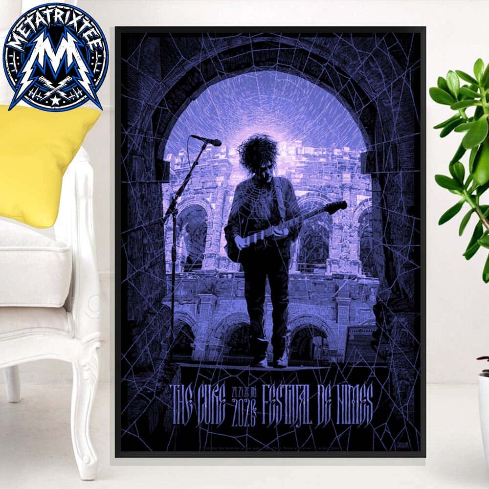 The Cure Three-Night Official Poster For Festival de Nimes At The Arenes de Nimes In France From July 24 To July 26 2026 Professional Poster Canvas The Cure Three-Night Official Poster For Festival de Nimes At The Arenes de Nimes In France From July 24 To July 26 2026 Professional Poster Canvas