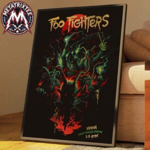 The Foo Fighters Vienna Austria Show Concert For July 3rd Take Cover Tour 2026 At The Ernst Happel Stadion Poster Canvas