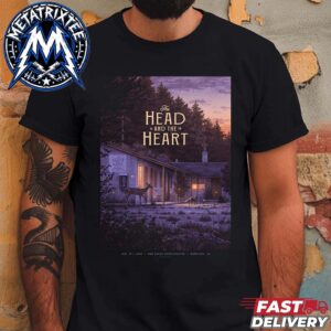 The Head And The Heart 2026 Morrison Colorado Night 1 Poster Concert Red Rocks Amphitheatre On July 15th 2026 Black T-Shirt