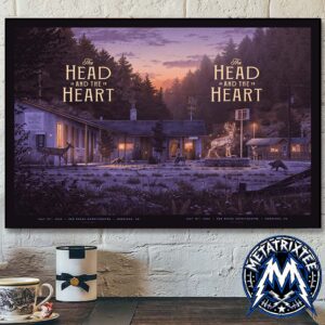 The Head and The Heart Morrison Colorado 2026 Two Distinct Full Show Poster For Red Rocks Amphitheatre On July 15 And 16 2026 Poster Canvas