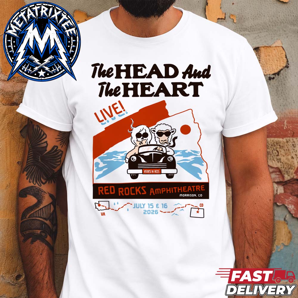 The Head and The Heart Morrison Colorado Two Distinct Tee For Red Rocks Amphitheatre On July 15 And 16 2026 White T-Shirt The Head and The Heart Morrison Colorado Two Distinct Tee For Red Rocks Amphitheatre On July 15 And 16 2026 White T-Shirt