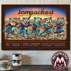 The JamPacked Craft Beverage And Music Festival 2026 Poster Lineup For at Kanawha Plaza In Richmond Virginia On Saturday August 1 2026 Poster Canvas