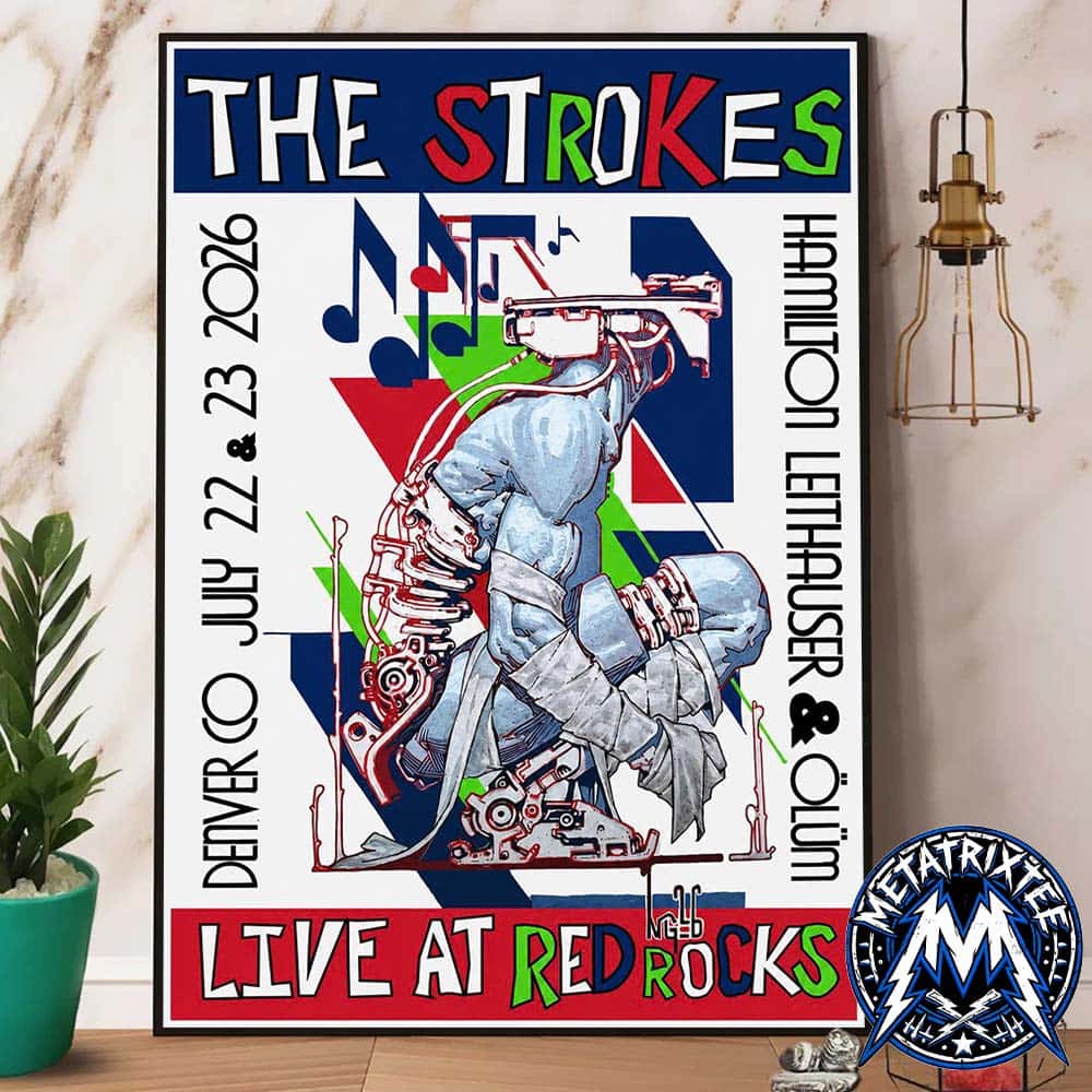 The Strokes two-Night Reality Awaits North American Tour Poster At Red Rocks Amphitheatre In Morrison Colorado On July 22 And 23 2026 Poster Canvas The Strokes two-Night Reality Awaits North American Tour Poster At Red Rocks Amphitheatre In Morrison Colorado On July 22 And 23 2026 Poster Canvas