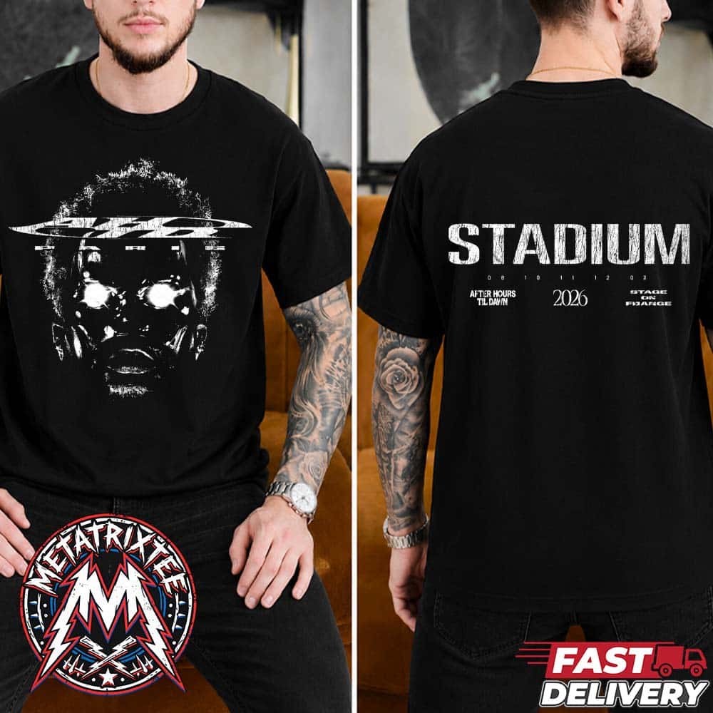 The Weeknd After Hours Til Dawn Paris 2026 Exclusive Tee For Stade de France On July 8th 10th 11th And 12th Black Short T-Shirt The Weeknd After Hours Til Dawn Paris 2026 Exclusive Tee For Stade de France On July 8th 10th 11th And 12th Black Short T-Shirt