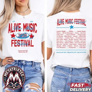 Thrift Tee For Alive Music Festival 2026 At Atwood Lake Park In Mineral City Ohio On July 16–18 2026 Short Black T-Shirt