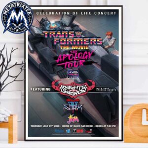 Transformers The Movie Apology Tour Poster For 40th Anniversary Of The 1986 Animated Film On July 23 2026 Gallery-Style Poster Canvas