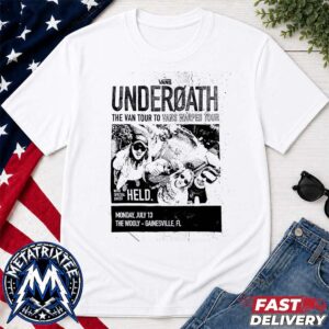 Vans Warped Tour 2026 Main Poster Underoath At The Wooly Gainesville FL On July 13th 2026 White Short T-Shirt