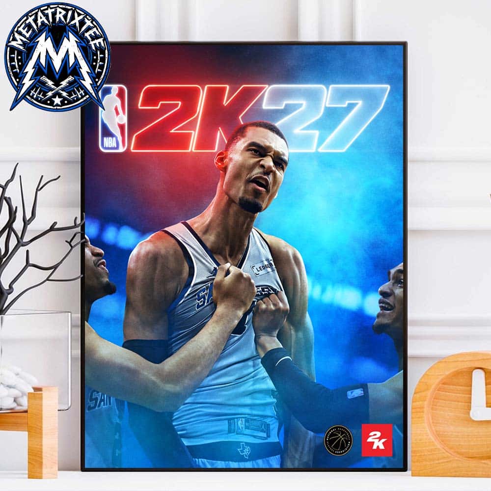Victor Wembanyama Team San Antonio Spurs NBA 2K27 Standard Edition Cover Athlete High-Quality Poster Canvas Victor Wembanyama Team San Antonio Spurs NBA 2K27 Standard Edition Cover Athlete High-Quality Poster Canvas