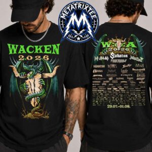 Wacken Open Air Epic Dragon Tee For 35th Anniversary In Wacken Germany From July 29 To August 1 2026 Black T-Shirt