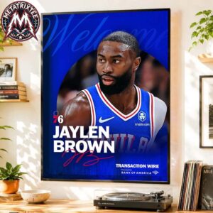 Welcome Jaylen Brown To The NBA Philadelphia 76ers High-Quality Poster Canvas