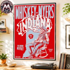 Whiskey Myers Noblesville Concert Poster with The Black Crowes and Southall On July 17 2026 At The Ruoff Music Center In Indiana Poster Canvas