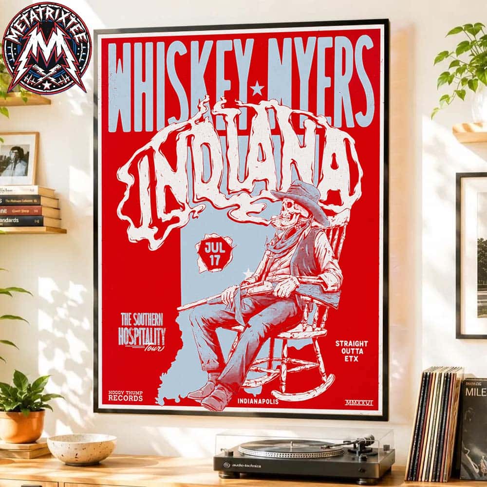 Whiskey Myers Noblesville Concert Poster with The Black Crowes and Southall On July 17 2026 At The Ruoff Music Center In Indiana Poster Canvas Whiskey Myers Noblesville Concert Poster with The Black Crowes and Southall On July 17 2026 At The Ruoff Music Center In Indiana Poster Canvas