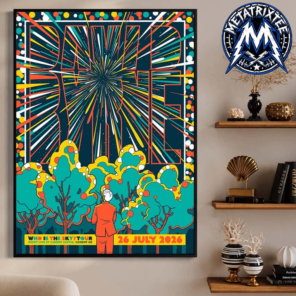 Who Is The Sky Tour 2026 Poster For David Byrne At Cardiff Castle In Wales On July 26 2026 Poster Canvas Who Is The Sky Tour 2026 Poster For David Byrne At Cardiff Castle In Wales On July 26 2026 Poster Canvas