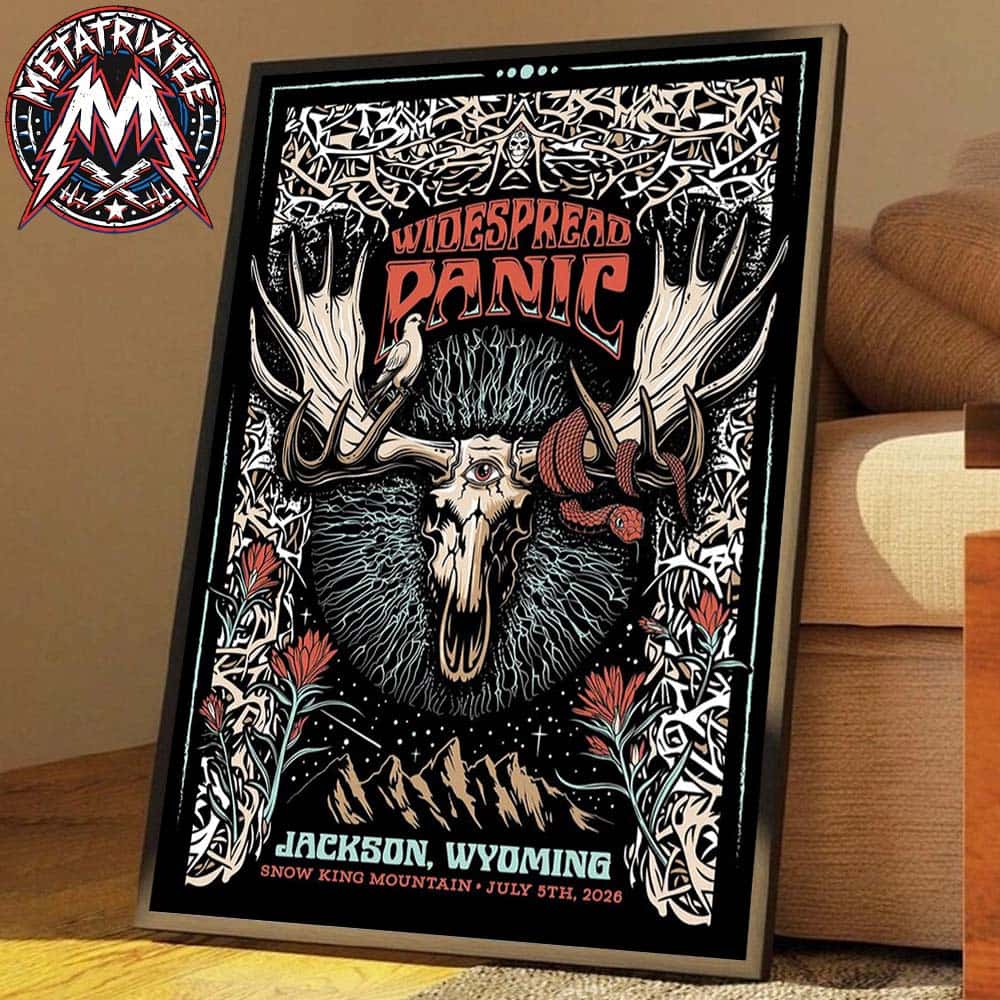 Widespread Panic Jackson Hole Wyoming One-Night-Only Show At Snow King Mountain On Sunday July 5th 2026 Poster Canvas Widespread Panic Jackson Hole Wyoming One-Night-Only Show At Snow King Mountain On Sunday July 5th 2026 Poster Canvas