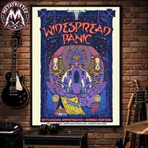 Widespread Panic Shows At The KettleHouse Amphitheater Limited-Edition Poster For Bonner Montana On July 7 And 8 2026 Poster Canvas