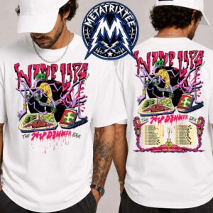 Wine Lips TV Dinner 2026 Tour In Canada And USA Cities List Start In October 13 To December 6 2026 Two Sided Print T-Shirt