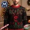 ACDC Black Knit Jumper Hells Bells And Present Boxes Motif XMAS Collectors Edition Ugly Christmas Sweater