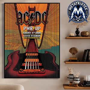 ACDC Santa Clara Main Poster For Live Show For Power Up Tour Concert at Levis Stadium In California On August 5 2026 Premium Poster Canvas