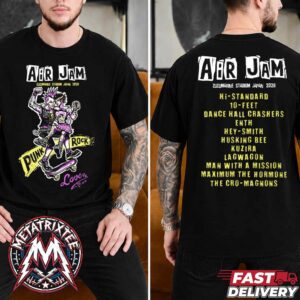 AJ The Mad Twins Tee For November 7 Air Jam Festival 2026 At Zozo Marine Stadium In Chiba JP Short Black T-Shirt AJ The Mad Twins Tee For November 7 Air Jam Festival 2026 At Zozo Marine Stadium In Chiba JP Short Black T-Shirt