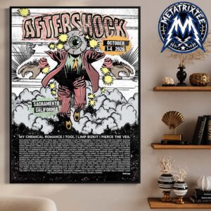 Aftershock Festival 2026 Running Scared Poster Lineup In Sacramento California On October 1 4 2026 Gallery-Style Poster Canvas