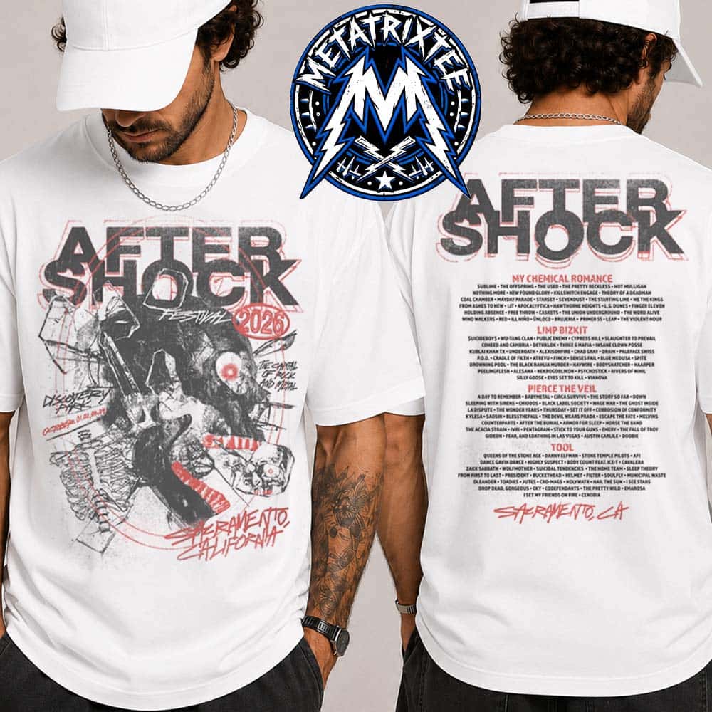 Aftershock Sacramento Festival 2026 Chatter Brain Event Tee At Discovery Park In California From October 1–4 Vintage T-Shirt Aftershock Sacramento Festival 2026 Chatter Brain Event Tee At Discovery Park In California From October 1–4 Vintage T-Shirt
