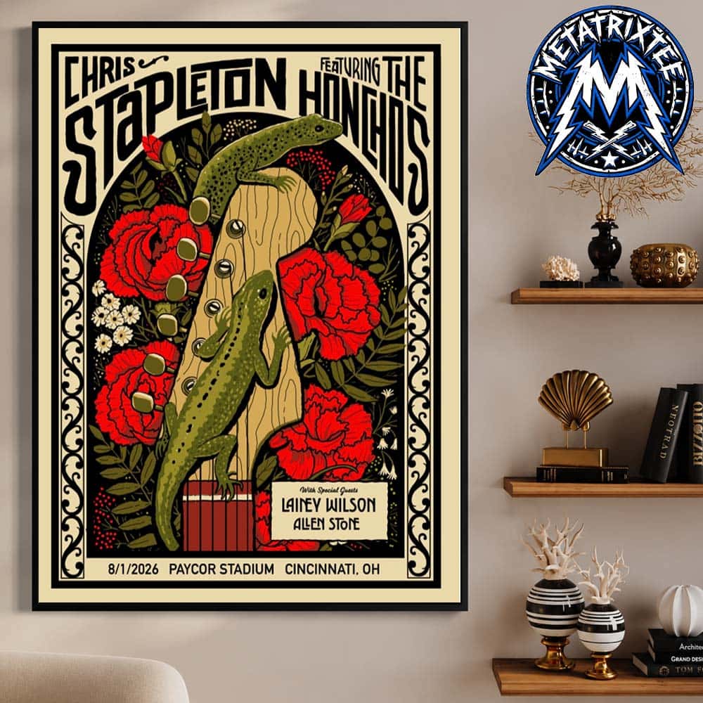 All-American Road Show Tour Cincinnati 2026 Poster Chris Stapleton At Paycor Stadium In Ohio On August 1 Professional Poster Canvas All-American Road Show Tour Cincinnati 2026 Poster Chris Stapleton At Paycor Stadium In Ohio On August 1 Professional Poster Canvas