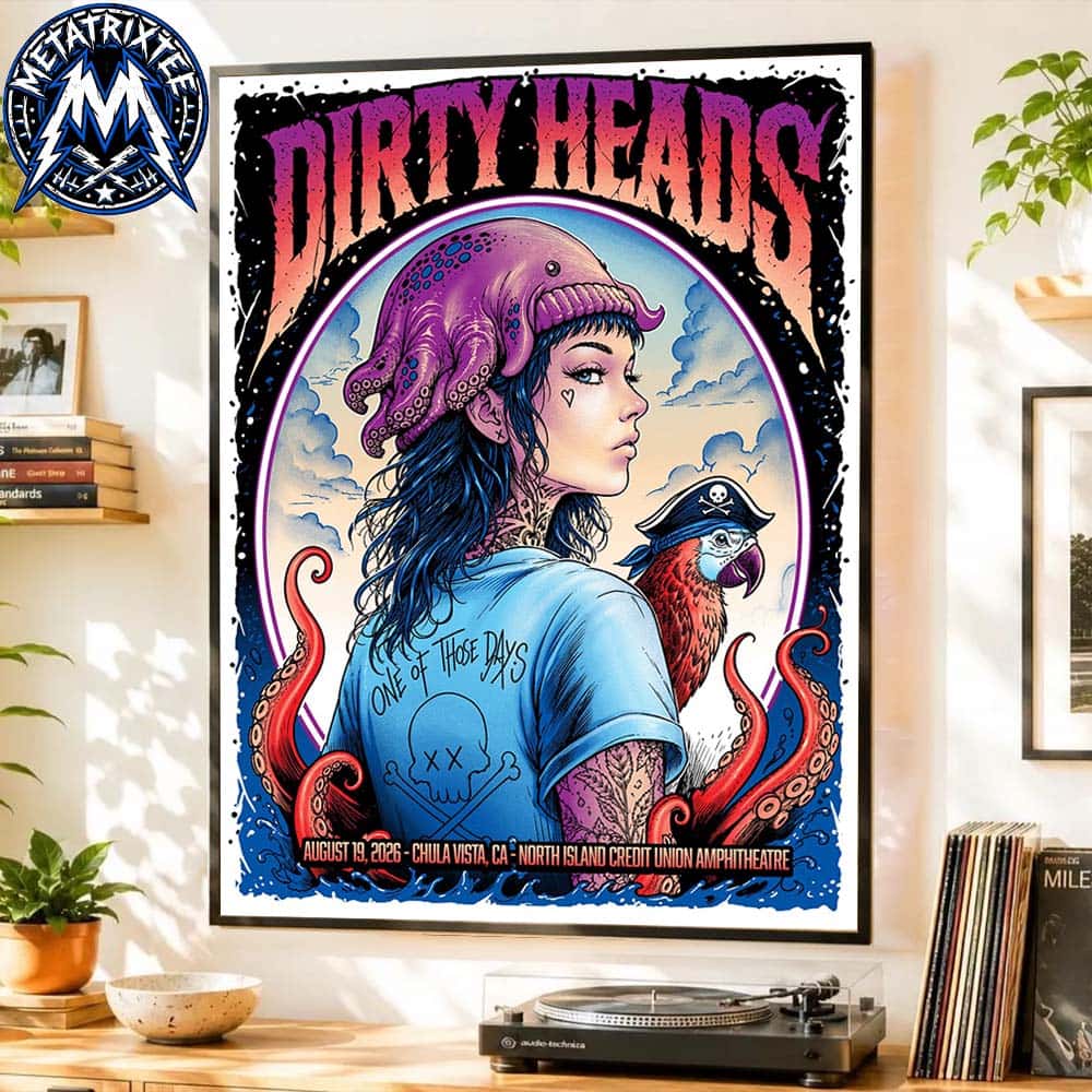 August 19 2026 Tour Poster For Dirty Heads At North Island Credit Union Amphitheatre In Chula Vista CA Durable Poster Canvas August 19 2026 Tour Poster For Dirty Heads At North Island Credit Union Amphitheatre In Chula Vista CA Durable Poster Canvas