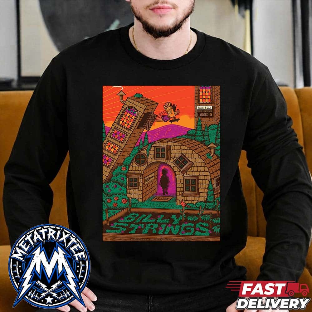 Billy Strings Night Show On August 8 2026 Poster At The Fishers Event Center In Fishers Indiana Blacksleeve T-Shirt Billy Strings Night Show On August 8 2026 Poster At The Fishers Event Center In Fishers Indiana Blacksleeve T-Shirt