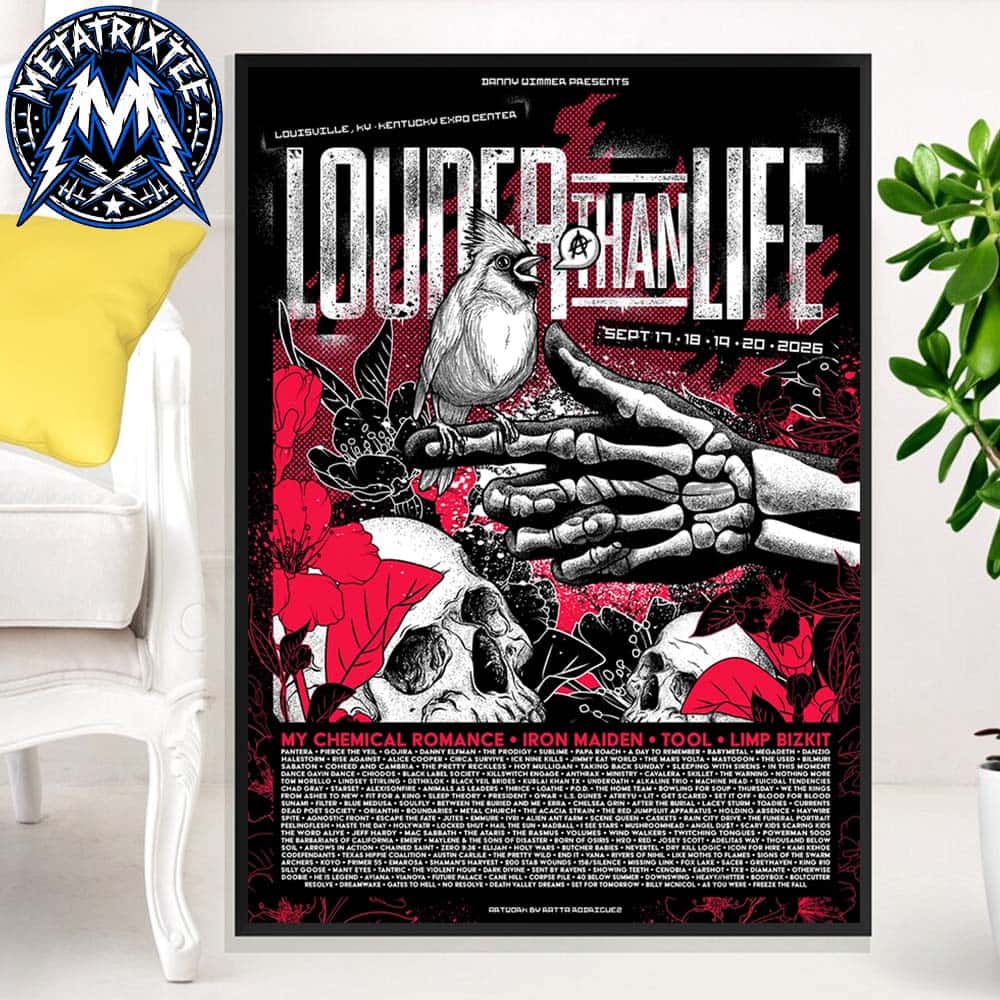 Bird In The Hand Poster For Louder Than Life 2026 In September 17–20 At Highland Festival Grounds In Louisville Kentucky Poster Canvas Bird In The Hand Poster For Louder Than Life 2026 In September 17–20 At Highland Festival Grounds In Louisville Kentucky Poster Canvas