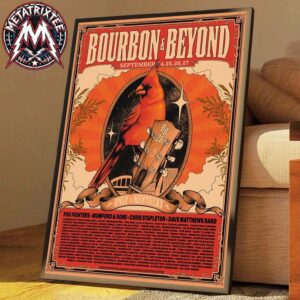 Bourbon And Beyond 2026 Songbird Poster For Kentucky Exposition Center In Louisville KY On September 24-27 2026 Professional Poster Canvas