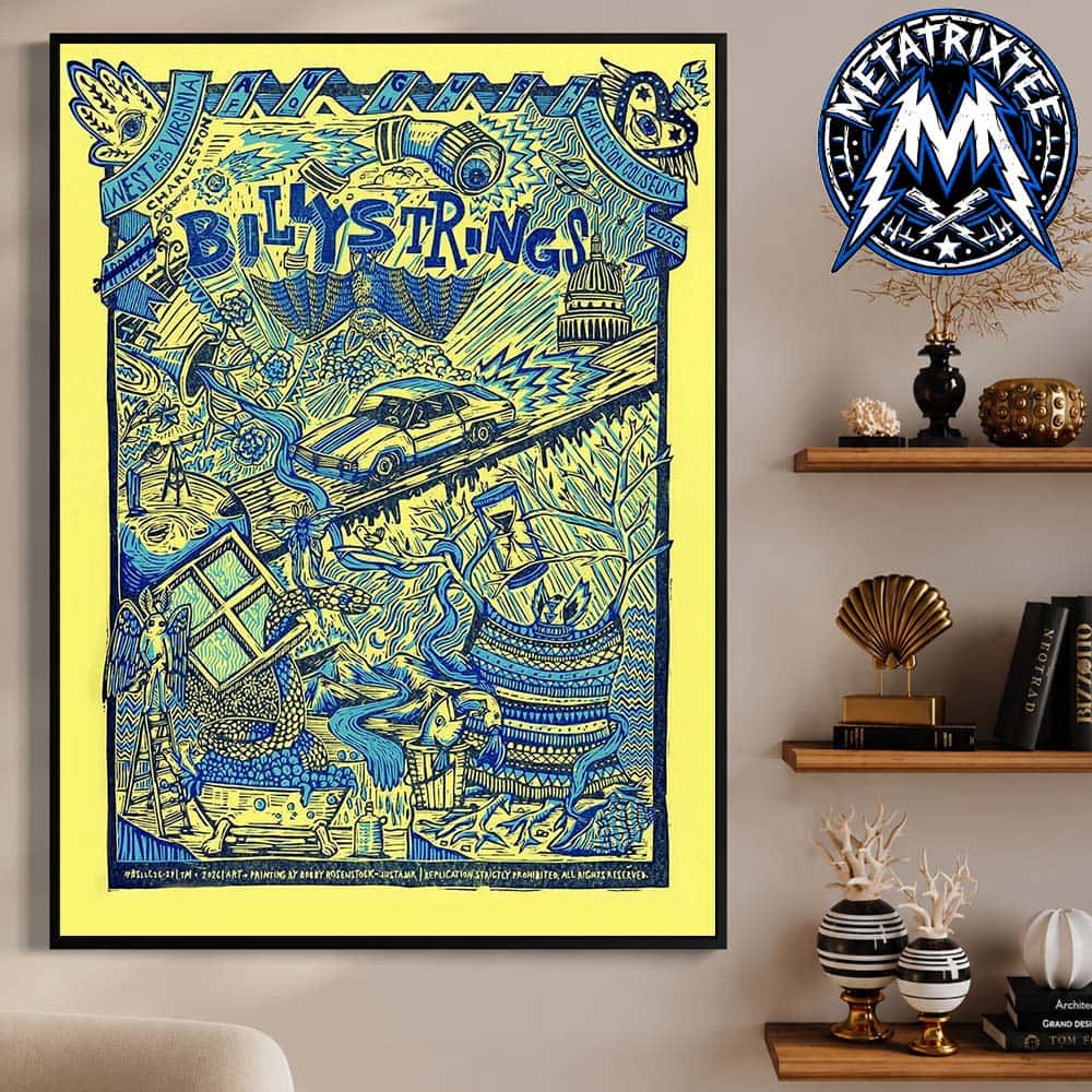 Charleston August 4 2026 Billy Strings Poster Show At The Charleston Coliseum And Convention Center in West Virginia Professional Poster Canvas Charleston August 4 2026 Billy Strings Poster Show At The Charleston Coliseum And Convention Center in West Virginia Professional Poster Canvas
