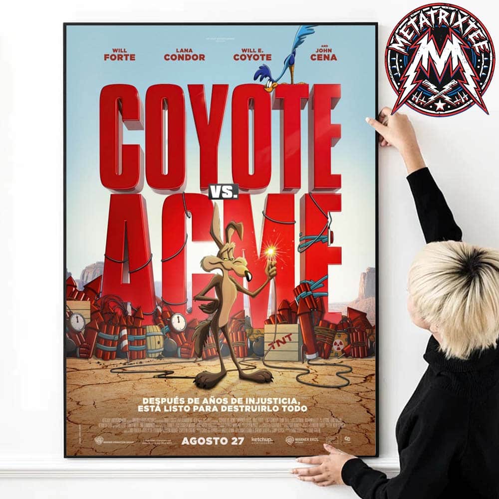 Coyote Vs Acme Movie Poster Starring Will Forte Lana Condor And John Cena in Theaters On Agosto 27 2026 High-Quality Poster Canvas Coyote Vs Acme Movie Poster Starring Will Forte Lana Condor And John Cena in Theaters On Agosto 27 2026 High-Quality Poster Canvas