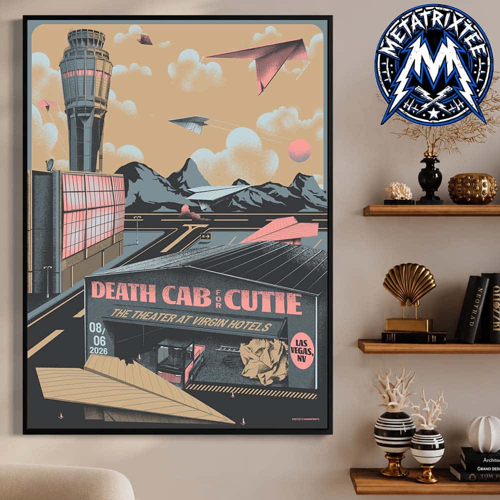 Death Cab For Cutie Poster Concert In Las Vegas Nevada At The Theater At Virgin Hotels Las Vegas On August 6 2026 In I Built You A Tower World Tour Professional Poster Canvas Death Cab For Cutie Poster Concert In Las Vegas Nevada At The Theater At Virgin Hotels Las Vegas On August 6 2026 In I Built You A Tower World Tour Professional Poster Canvas