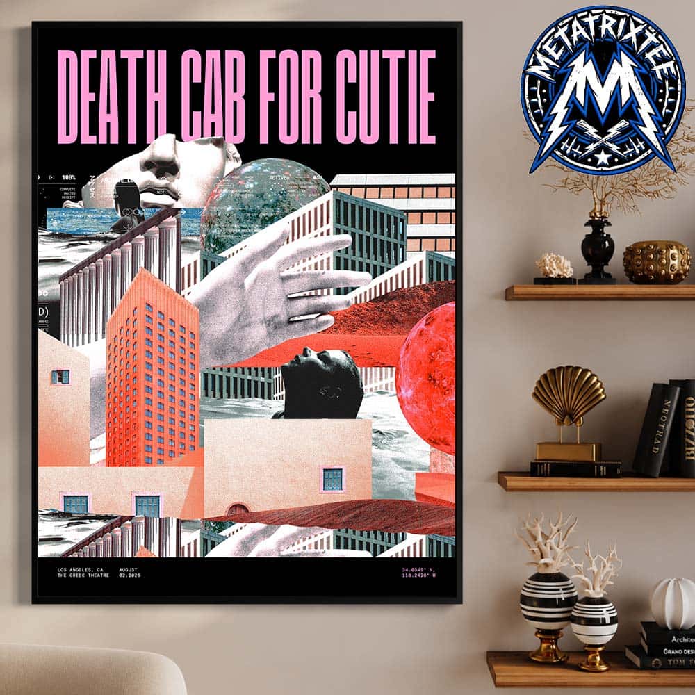 Death Cab for Cutie Poster For I Built You A Tower World Tour 2026 At The Greek Theatre In Los Angeles California On August 2 High-Quality Poster Canvas Death Cab for Cutie Poster For I Built You A Tower World Tour 2026 At The Greek Theatre In Los Angeles California On August 2 High-Quality Poster Canvas
