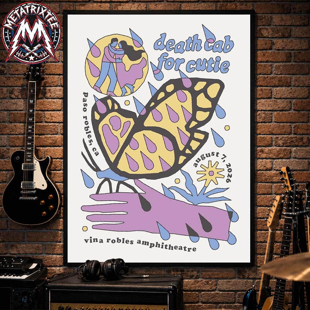 Death Cab for Cutie Vina Robles Amphitheatre Concert Poster By Joshua Noomon On August 7 2026 In Paso Robles California Poster Canvas Death Cab for Cutie Vina Robles Amphitheatre Concert Poster By Joshua Noomon On August 7 2026 In Paso Robles California Poster Canvas