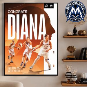 Diana Taurasi No 3 Basketball Jersey Display Tribute Phoenix Mercury Ring of Honor Poster Canvas