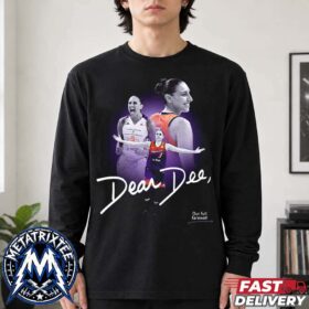 A black longsleeve t-shirt featuring graphic images of Diana Taurasi and the text Dear Dee.