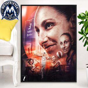 Diana Taurasi Phoenix Mercury Ring of Honor Tribute No 3 Basketball Jersey Hanging Poster Canvas