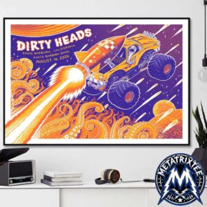 Dirty Heads Concert Poster For So Glad You Made It Tour At Santa Barbara Bowl In Santa Barbara California On August 16 2026 Professional Poster Canvas